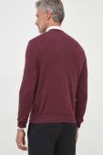 Светр з домішкою вовни La Martina чоловічий колір бордовий легкий