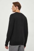 Светр з домішкою вовни La Martina чоловічий колір чорний легкий (3655733)