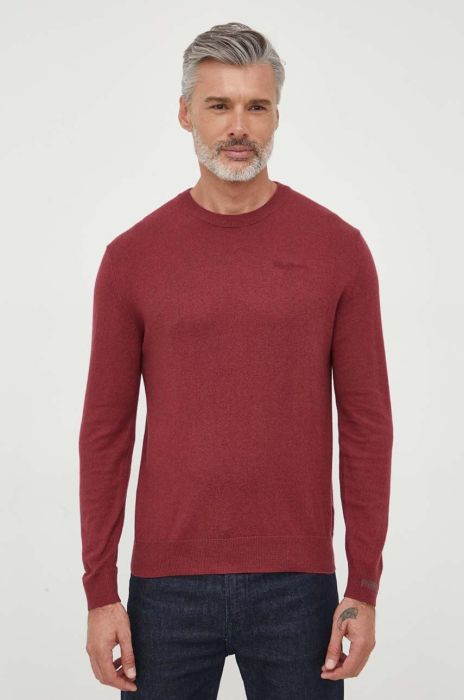 Светр з домішкою кашеміру Pepe Jeans Andre колір бордовий легкий
