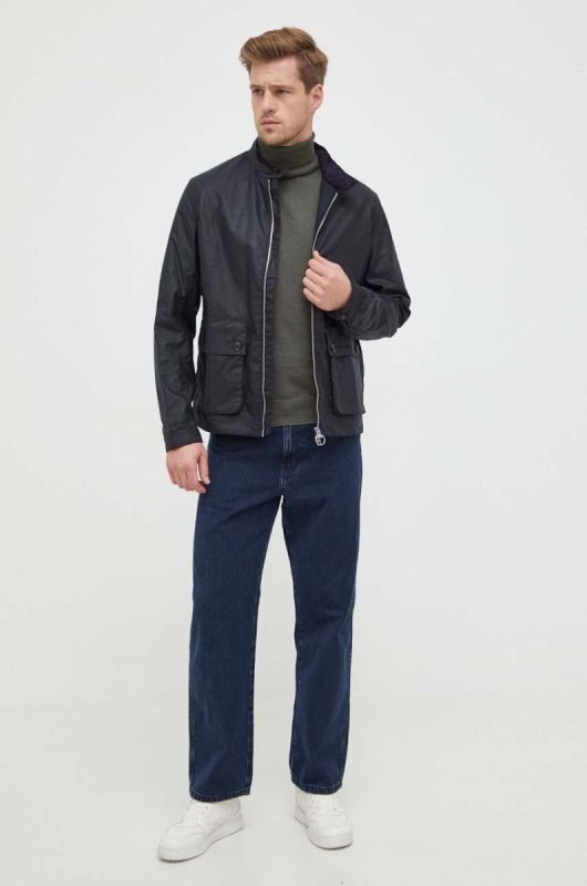 Светр з домішкою вовни Pepe Jeans Andre чоловічий колір зелений легкий гольф фото 2