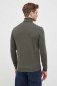 Светр з домішкою вовни Pepe Jeans Andre чоловічий колір зелений легкий гольф