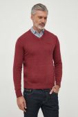 Светр з домішкою вовни Pepe Jeans ANDRE чоловічий колір бордовий легкий