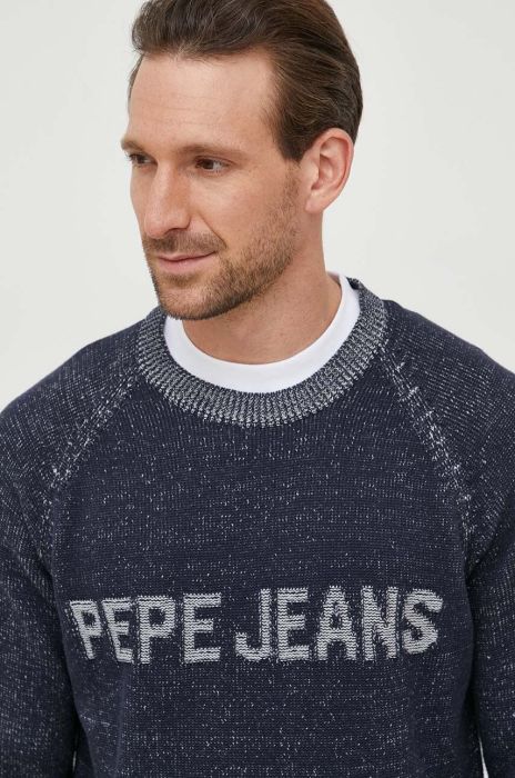 Бавовняний светр Pepe Jeans Stepney колір синій