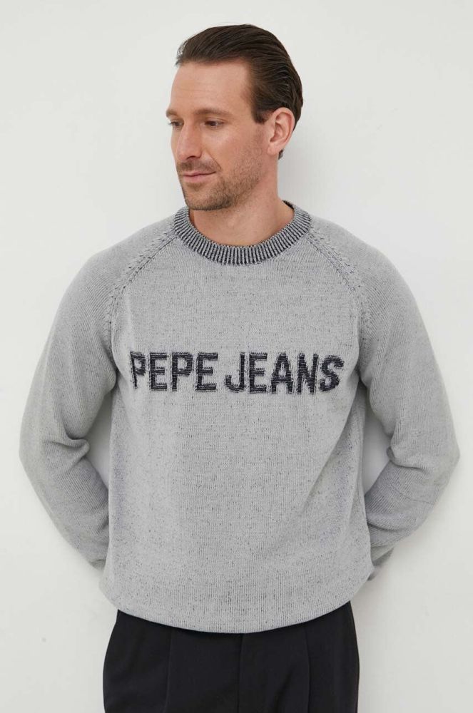 Бавовняний светр Pepe Jeans колір сірий