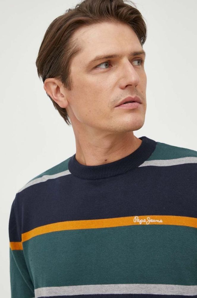 Бавовняний светр Pepe Jeans Sylvester легкий колір барвистий фото 4