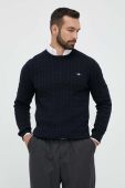 Бавовняний светр Gant колір синій легкий (3342747)