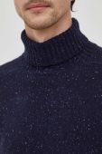 Вовняний светр United Colors of Benetton чоловічий колір синій гольф (3684069)