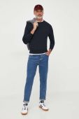 Светр з домішкою вовни United Colors of Benetton чоловічий колір синій легкий