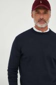 Светр з домішкою вовни United Colors of Benetton чоловічий колір синій легкий