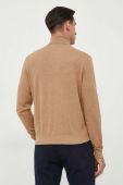 Светр з домішкою вовни United Colors of Benetton чоловічий колір бежевий легкий гольф