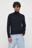 Светр з домішкою вовни United Colors of Benetton чоловічий колір синій легкий гольф