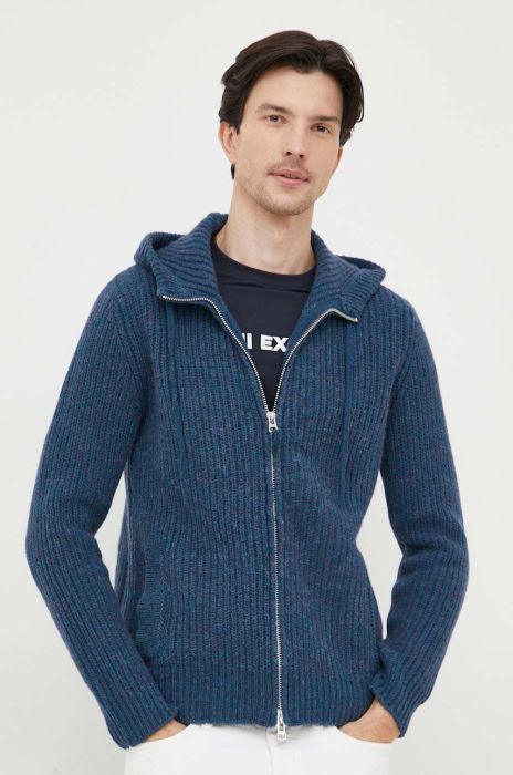 Вовняний кардиган United Colors of Benetton колір синій (3542648)