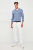 Вовняний светр United Colors of Benetton чоловічий легкий колір блакитний (3422220)