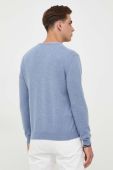 Вовняний светр United Colors of Benetton чоловічий легкий колір блакитний (3422220)