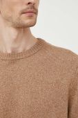 Светр з домішкою вовни United Colors of Benetton чоловічий колір коричневий легкий