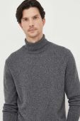 Вовняний светр United Colors of Benetton чоловічий колір сірий гольф