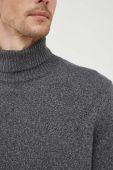 Вовняний светр United Colors of Benetton чоловічий колір сірий гольф
