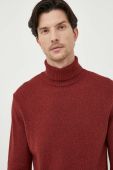 Светр з домішкою кашеміру United Colors of Benetton колір бордовий гольф