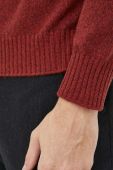 Светр з домішкою кашеміру United Colors of Benetton колір бордовий гольф