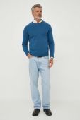 Вовняний светр United Colors of Benetton чоловічий легкий колір блакитний (3615137)