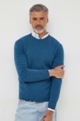 Вовняний светр United Colors of Benetton чоловічий легкий колір блакитний (3615137)