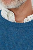 Вовняний светр United Colors of Benetton чоловічий легкий колір блакитний (3615137)