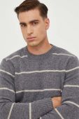 Вовняний светр United Colors of Benetton чоловічий колір сірий легкий (3610819)