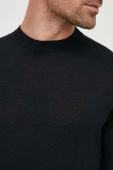 Вовняний светр United Colors of Benetton чоловічий колір чорний легкий (3639358)