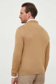 Вовняний светр United Colors of Benetton чоловічий колір коричневий легкий (3639361)