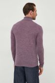 Вовняний светр United Colors of Benetton чоловічий колір фіолетовий легкий гольф