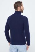 Вовняний светр United Colors of Benetton чоловічий колір синій гольф (3674489)