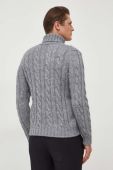 Светр з домішкою вовни United Colors of Benetton чоловічий колір сірий гольф