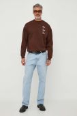 Кофта United Colors of Benetton чоловіча колір коричневий з принтом