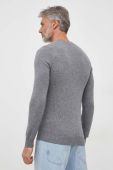 Светр з домішкою вовни Sisley чоловічий колір сірий легкий (3622567)