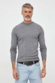 Светр з домішкою вовни Sisley чоловічий колір сірий легкий (3622567)