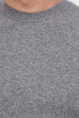 Светр з домішкою вовни Sisley чоловічий колір сірий легкий (3622567)