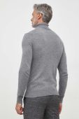 Светр з домішкою вовни Sisley чоловічий колір сірий легкий гольф