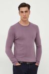 Светр Sisley чоловічий колір фіолетовий легкий