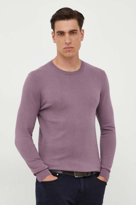 Светр Sisley чоловічий колір фіолетовий легкий