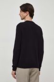 Вовняний светр Sisley чоловічий колір чорний легкий (3684087)
