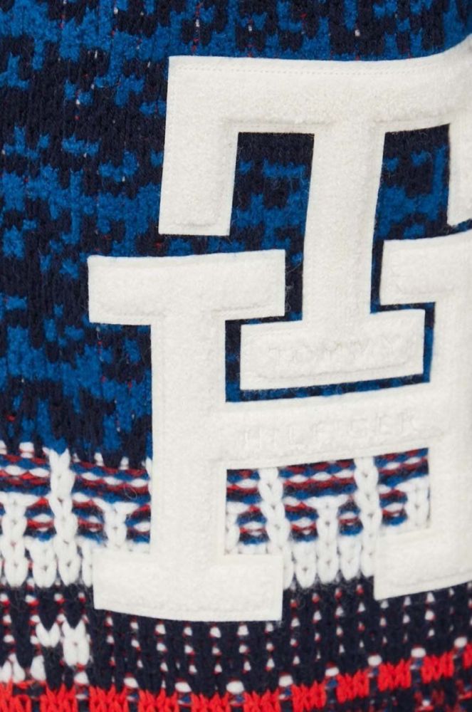 Кардиган з домішкою вовни Tommy Hilfiger колір синій фото 5