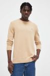 Бавовняний светр Tommy Jeans колір бежевий (3416715)