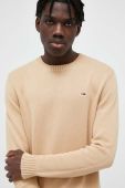 Бавовняний светр Tommy Jeans колір бежевий (3416715)