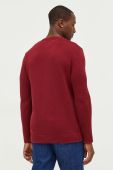 Бавовняний светр Tommy Jeans колір бордовий (3416728)