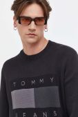 Бавовняний светр Tommy Jeans колір чорний (3633581)