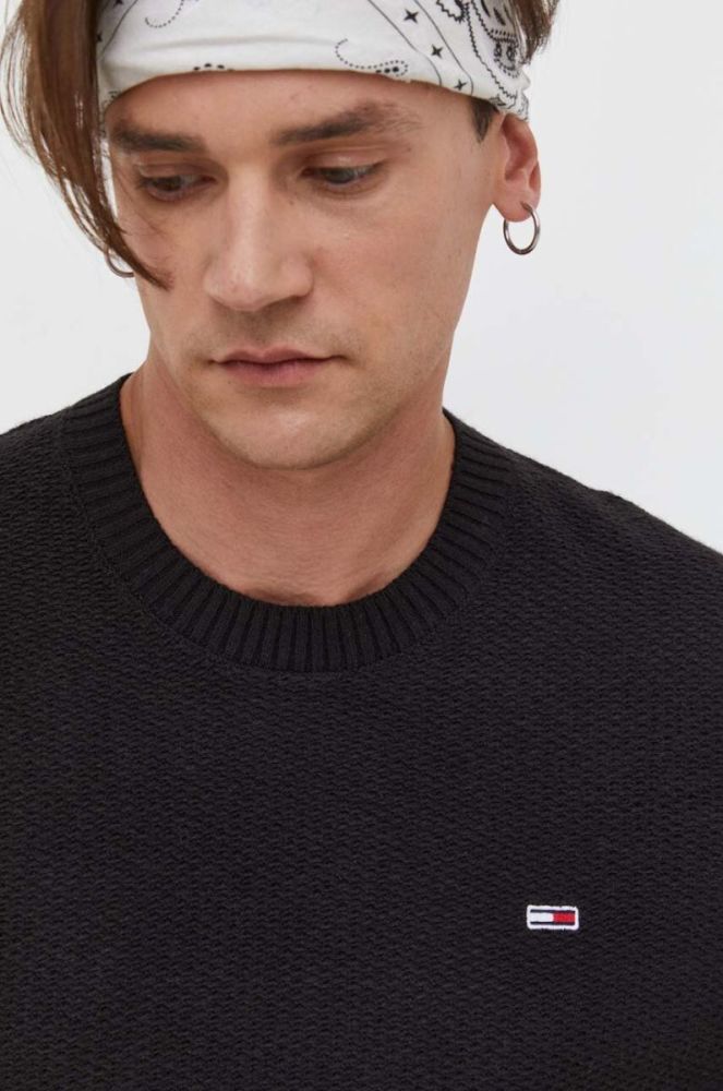 Светр Tommy Jeans чоловічий колір чорний (3542675) фото 4