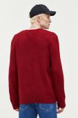 Светр Tommy Jeans чоловічий колір бордовий