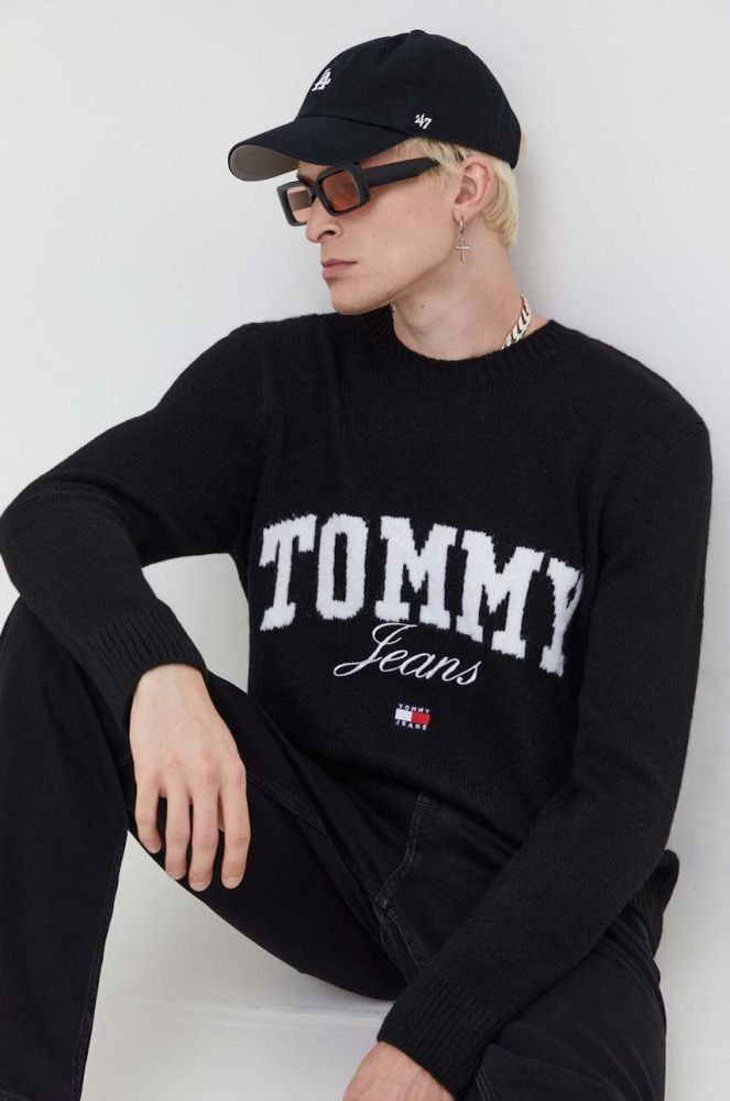 Светр Tommy Jeans чоловічий колір чорний (3558734)