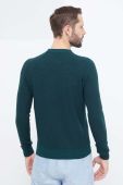 Светр з домішкою вовни Trussardi чоловічий колір зелений легкий