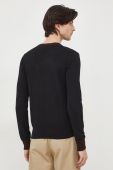Светр з домішкою вовни Trussardi чоловічий колір чорний легкий